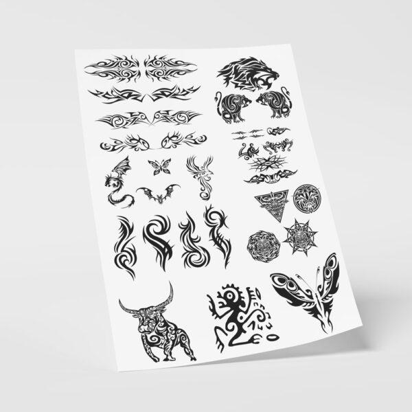 Tattoo Set N°18 "Tribal" A4