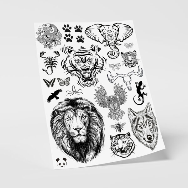 Tattoo Set N°2 "Animal Planet" A4