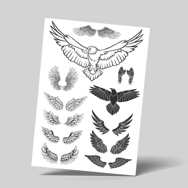 Tattoo Set N°20 "Wingdom" A5