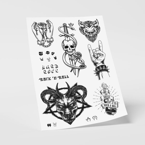 Tattoo Set N°25 "Feels like Rock" A4