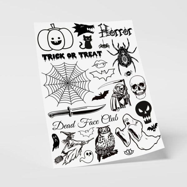 Tattoo Set N°37 "Trick or Treat" A4