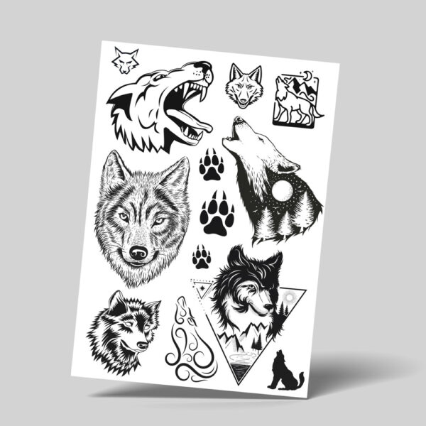 Tattoo Set N°8 "Wolfsrudel" A5